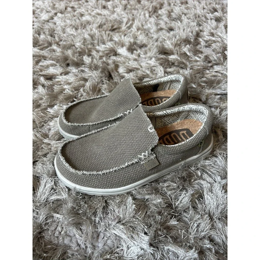 Hey Dude Mikka Braided Grey Tan Slip On Loafers Lightweight Mens 6 Woman 8
